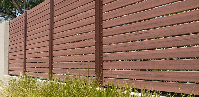 Timber slat fencing