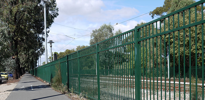 Train line fencing